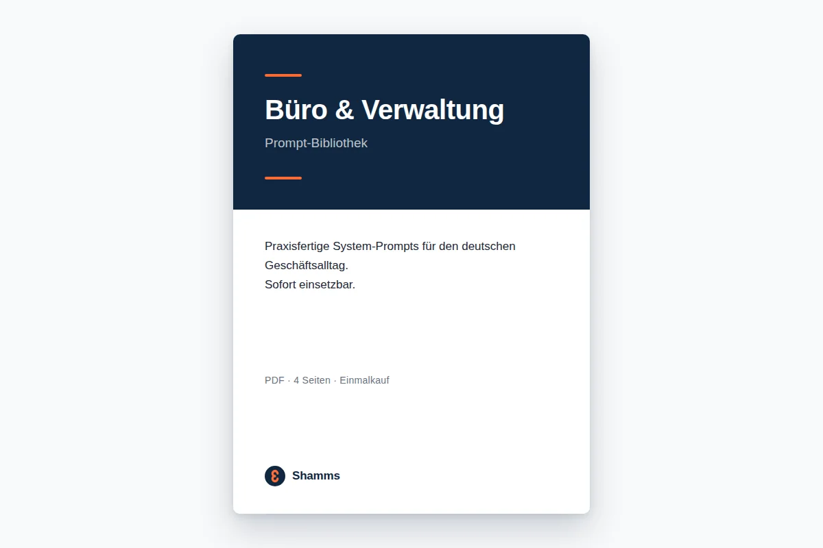Büro und Verwaltung