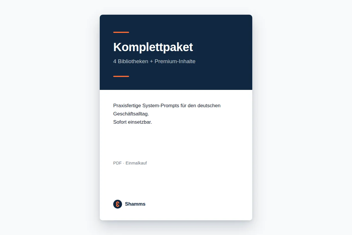 Cover des Shamms Komplettpakets