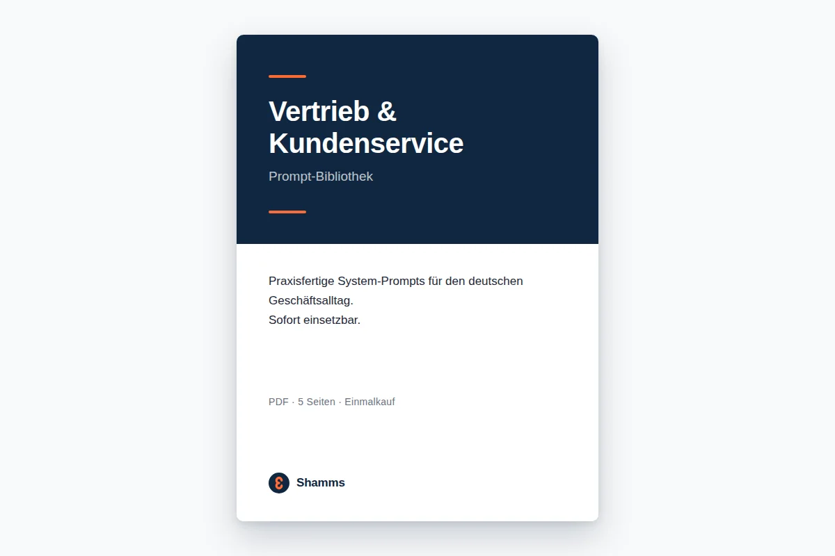 Vertrieb und Kundenservice